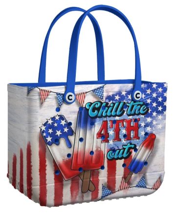 Patriotic Popsicle Tote Bag – Chill The 4Th Out With Stars & Stripes Design
