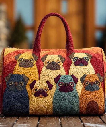 Chonkster Pug Quilted Duffle Bag