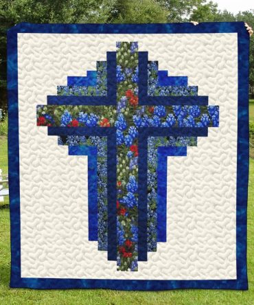 Christian Cross Quilted Blanket