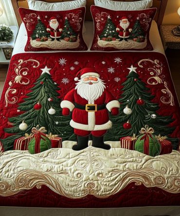 Christmas Eve 3-Piece Quilted Bedding Set