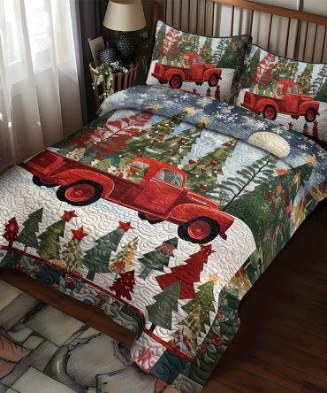 Christmas Express 3-Piece Quilted Bedding Set