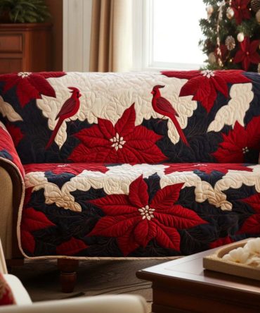 Christmas Joy Quilted Sofa Cover
