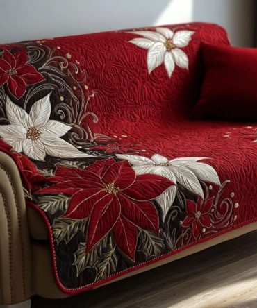 Christmas Red Hug Quilted Sofa Cover