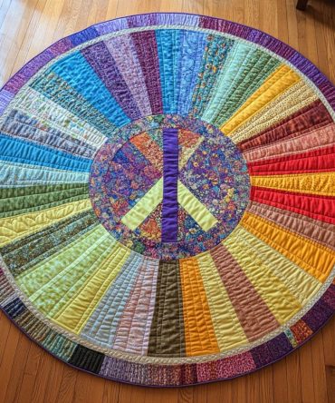 Chromatic Charm Quilted Round Mat