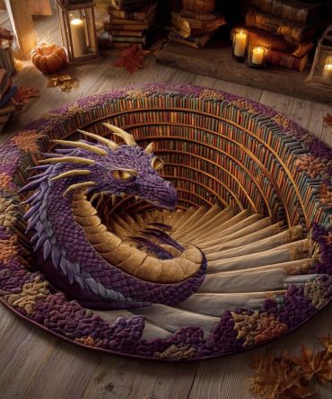 Cinder Crown Quilted Round Mat