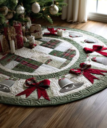 Classic Holly Quilted Round Mat