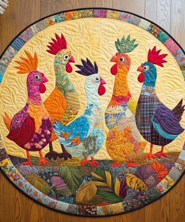 Cluckin Cozy Quilted Round Mat