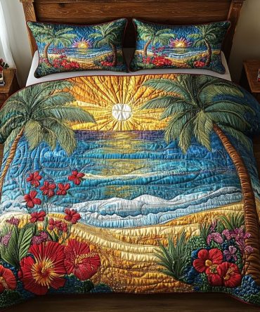Coastal Bliss 3-Piece Quilted Bedding Set