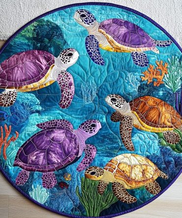 Coastal Charm Quilted Round Mat
