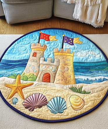 Coastal Charm Quilted Round Mat