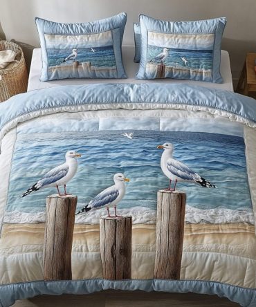 Coastal Flight 3-Piece Quilted Bedding Set