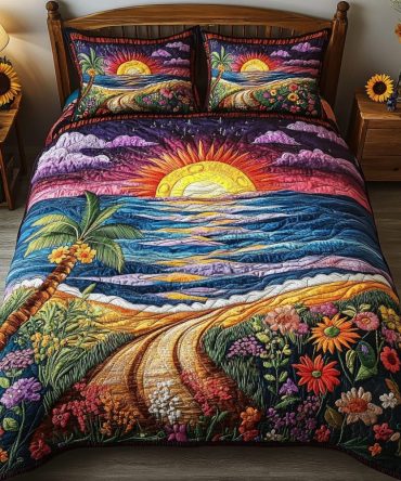 Coastal Serenity 3-Piece Quilted Bedding Set