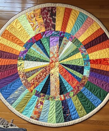 Color Carousel Quilted Round Mat