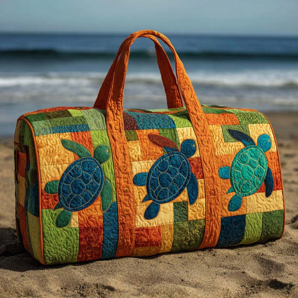 Color Splash Quilted Duffle Bag – Quilted Travel Duffel with Vibrant Paint-Splash Design for Weekend, Gym & Carry-On