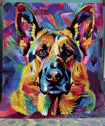 Colorful Shepherd Quilted Blanket