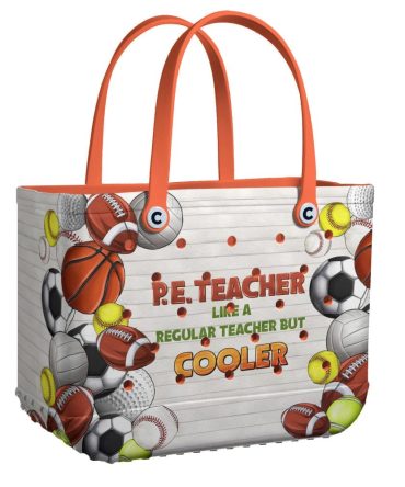 Bucket Tote Bag, Limited Edition Bogg Bag, Beach Bag Cool P.E. Teacher
