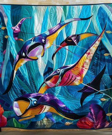 Coral Reef Majesty Quilted Blanket