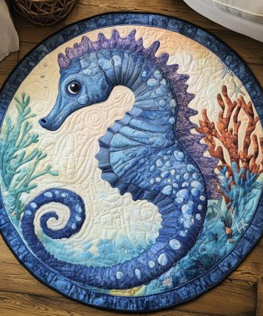 Coral Reef Dweller Quilted Round Mat