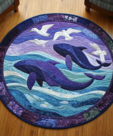 Coral Reef Harmony Quilted Round Mat