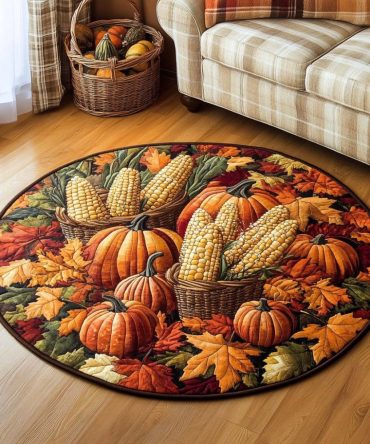 Cornucopia Quilted Round Mat