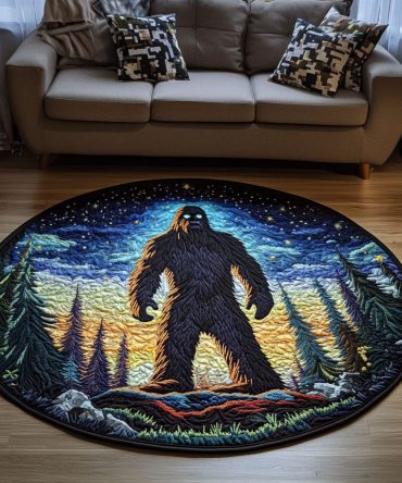 Cosmic Watcher Quilted Round Mat