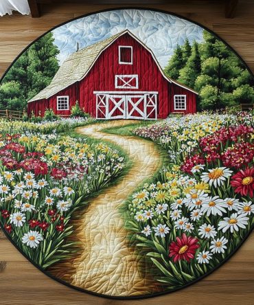 Country Bloom Quilted Round Mat