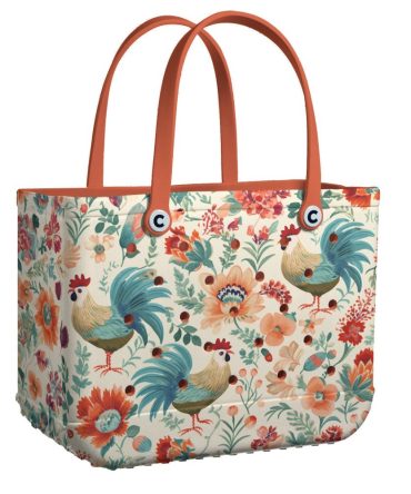 Bucket Tote Bag, Limited Edition Bogg Bag, Beach Bag Countryside Whimsy