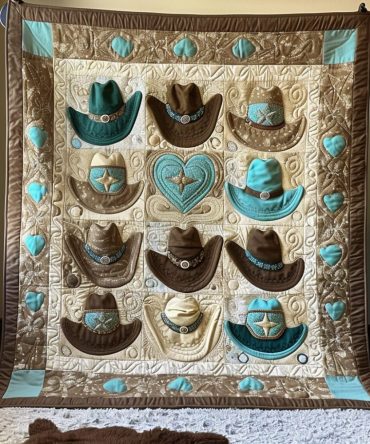 Cowboy Charm Quilted Blanket
