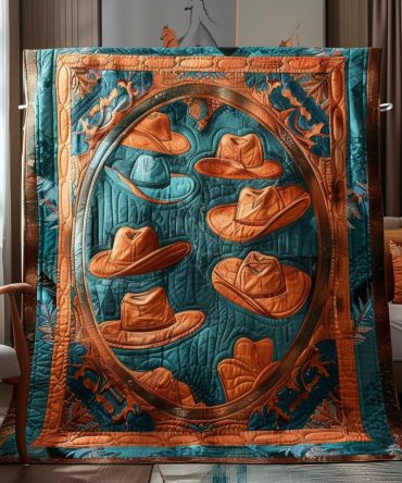 Cowboy Hats Chronicle Quilted Blanket