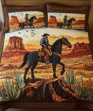 Cowboy Ride 3-Piece Quilted Bedding Set