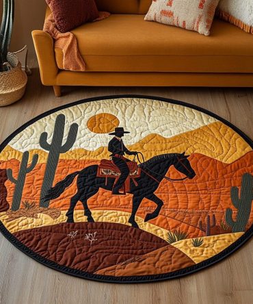 Cowboy Roots Quilted Round Mat