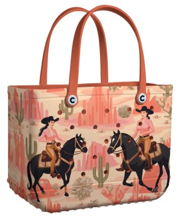 Bucket Tote Bag, Limited Edition Bogg Bag, Beach Bag Cowgirl Charm