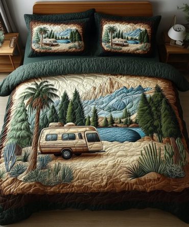Cozy Caravan 3-Piece Quilted Bedding Set