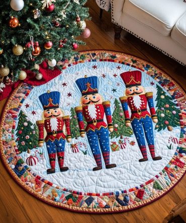Cozy Christmas Quilted Round Mat