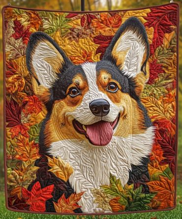Cozy Corgi Quilted Blanket