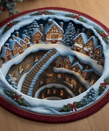 Cozy Hollow Quilted Round Mat