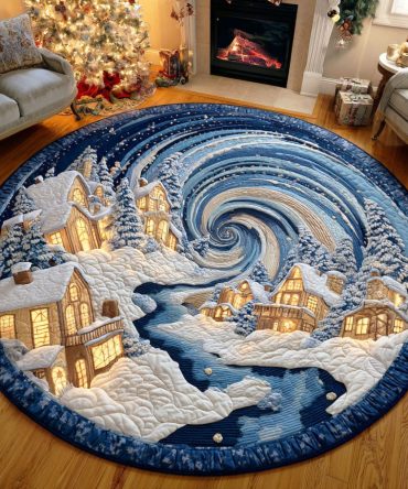 Cozy Noel Spirit Quilted Round Mat