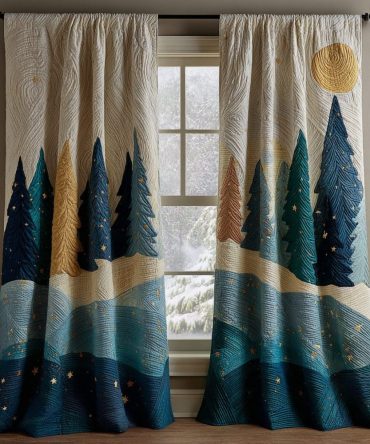 Cozy Pines Quilted Curtains