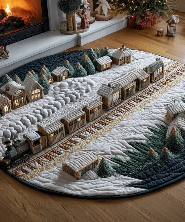 Cozy Rails Quilted Round Mat