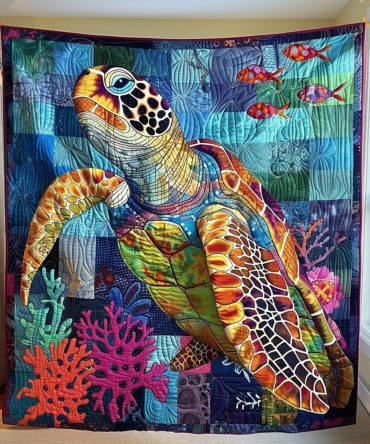 Cozy Turtle Quilted Blanket