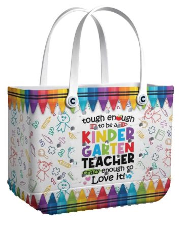 Colorful Kindergarten Teacher Tote Bag - Fun & Durable Design For Everyday Use