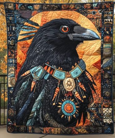 Crow Jewelry Quilted Blanket