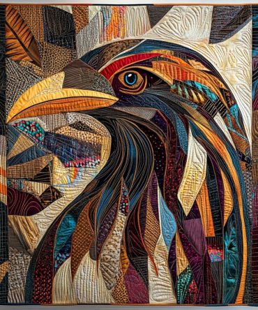 Crow Native Quilted Blanket