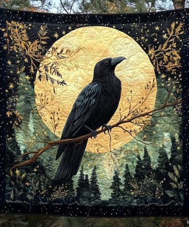 Crown Of The Night Quilted Blanket