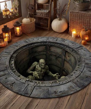 Crypt Dweller Quilted Round Mat