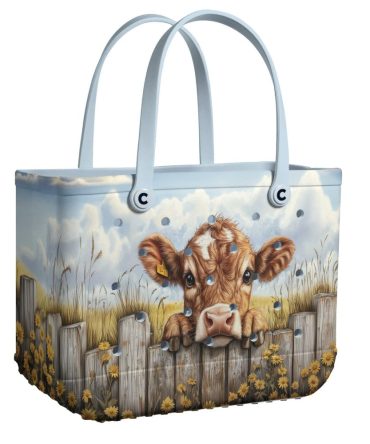 Cute Cow Print Tote Bag - Spacious & Durable Handbag For Everyday Use