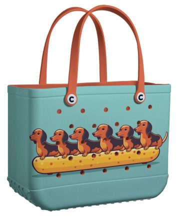 Dachshund Delight Beach Tote - Durable, Cute & Spacious For Fun Days Out!