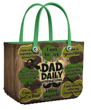 Bucket Tote Bag, Limited Edition Bogg Bag, Beach Bag Dad Daily Affirmations