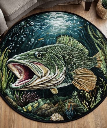 Deep Waters Quilted Round Mat