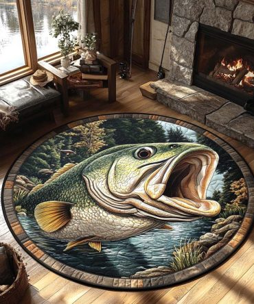 Deepwater King Quilted Round Mat